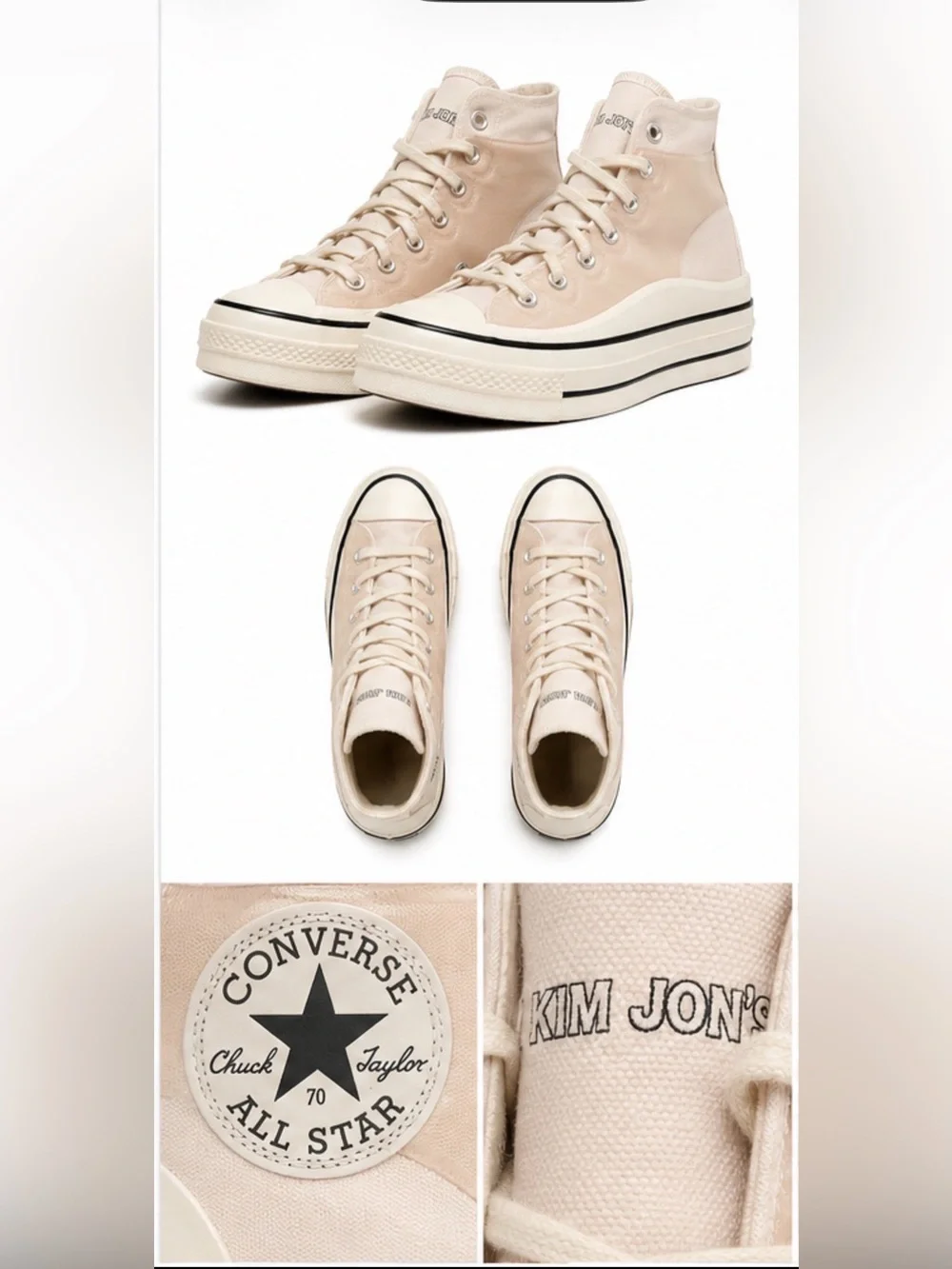 Converse Kim Jones x Chuck 70 High Top Canvas Natural/Ivory 171258C 2021
